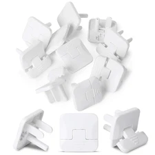 10 Pack Child Proof Outlet Covers, 3-Prong Baby Safety Electrical Plug Caps