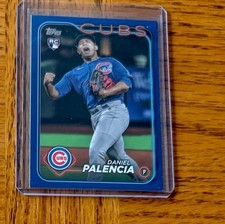 2024 Topps #191 Daniel Palencia BLUE ROOKIE (SP) CARD Chicago Cubs Venezuela. rookie card picture