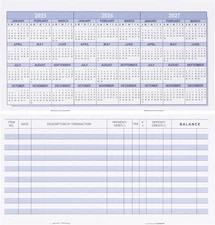 20 Pack Checkbook Register, Check Registers for Personal, Blank Ledger Transacti