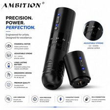Ambition Seher Wireless Tattoo Pen Machine 2000mAh Adjustable 2.2 4.2mm Strokes