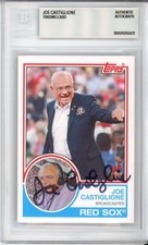 JOE CASTIGLIONE SIGNED TRADING CARD BECKETT BAS AUTOGRAPH BOSTON RED SOX LEGEND