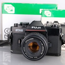 Fujifilm Fuji STX-2 35mm Film Camera + X-Fujinon 50mm f1.9 Lens Kit Black