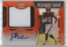 2022 Certified Freshman Fabric Signatures Mirror Orange David Bell Auto 14ma