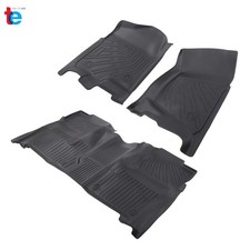 For Silveradosierra Crew Cab 07-2013 All Weather Tpe 3pcs Car Floor Mats Liners