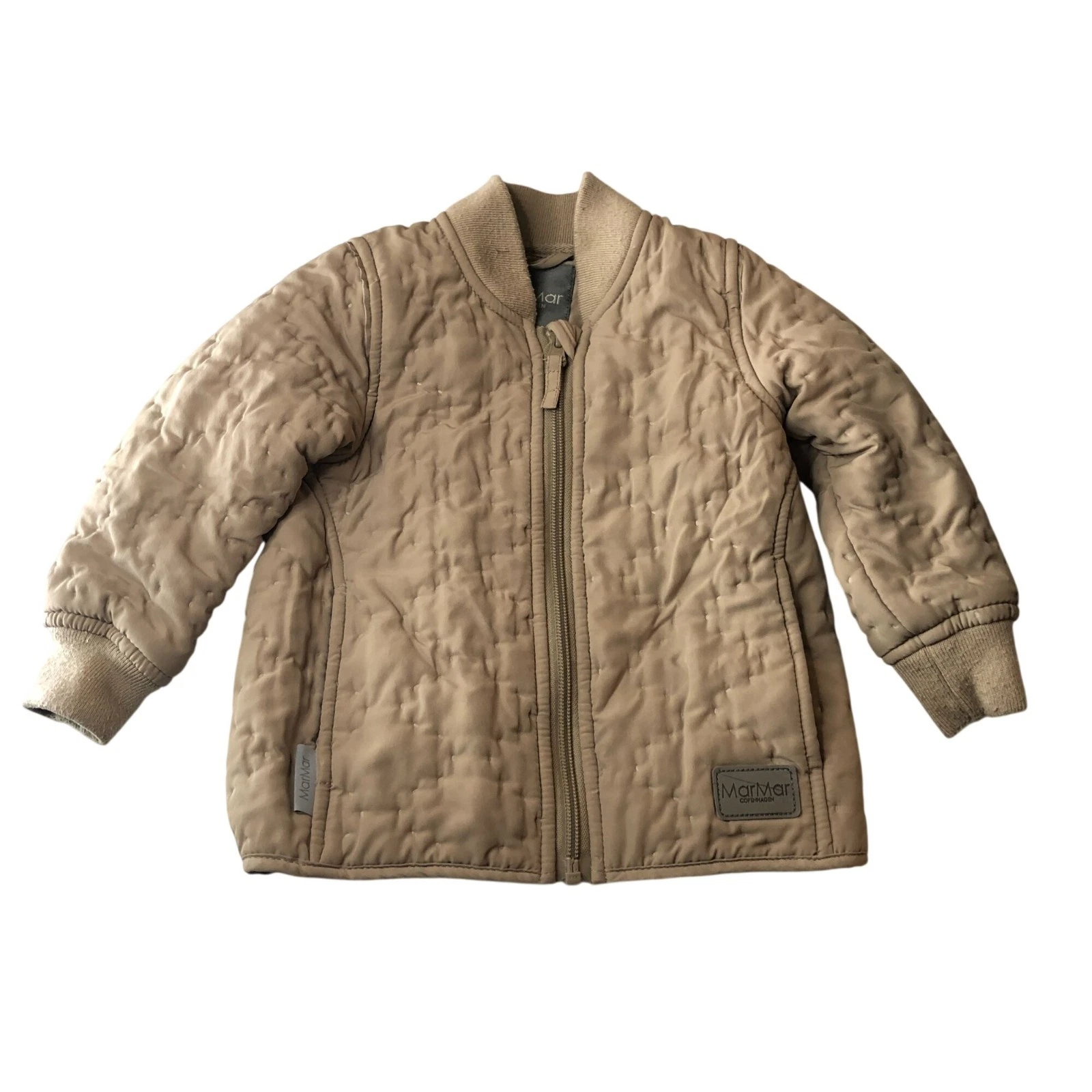 MarMar Copenhagen Toddlers Quilted Outdoor Jacket Beige 1½Y Warm Zip-Up