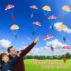 40 Pieces Parachute Toy Army Men Action Figures Hand Throwing Kids Outdoor Game