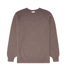 Sunspel Lambswool Crew Neck Knit Cedar