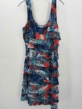 Pre-Owned Tango Mango Blue Size 1X Knee Length Sleeveless Dress