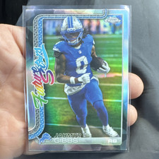 Topps Chrome Future Stars Refractor Jahmyr Gibbs Detroit Lions FS-10 2025