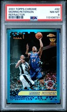 2001 TOPPS CHROME REFRACTOR #82 MORRIS PETERSON PSA 8
