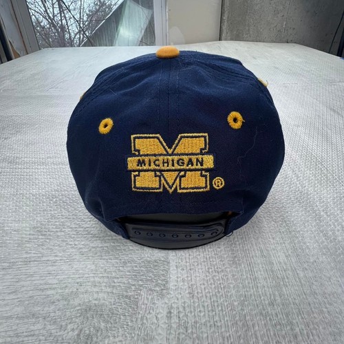 Vintage 90s Michigan Wolverines Hat Cap Snap Back Blue Yellow NCAA College - Bild 3 von 5