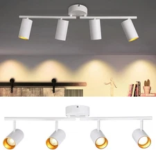 36W LED Track Lighting Fixtures Ceiling Dimmable, 4 Light Directional Track