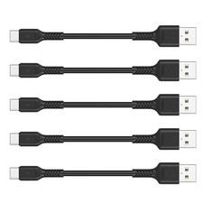 10Cm Short USB C Charge Cable 5 Pack 4 Inches Durable USB a to USB Type C 3A Fas