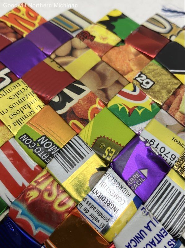 Unbranded Handmade Multicolor Candy Wrapper Clutch - image 5