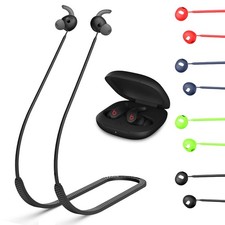 Straps for Beats Fit Pro, Anti-Lost Strap Silicone Necklace 30 inches, Black