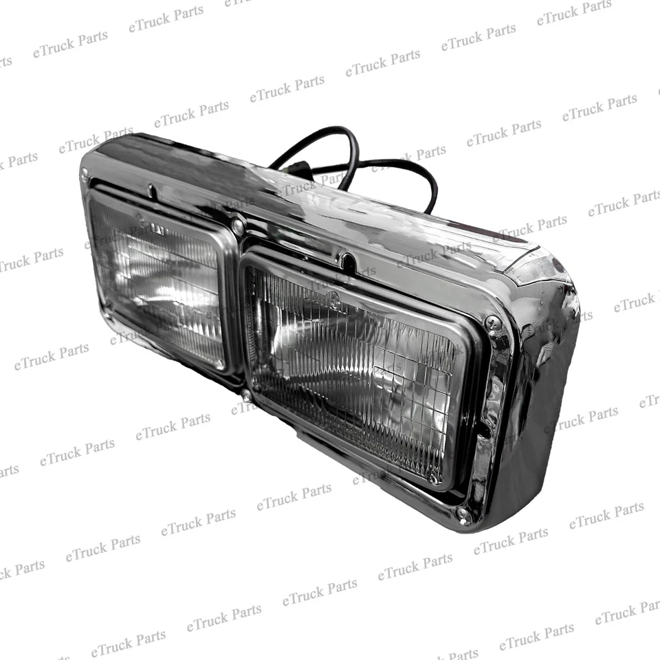 Kenworth W900 T800 T600 Driver Side Dual 4x6 Headlight w/ Bezel | K256-880-4 - Image 4 of 4