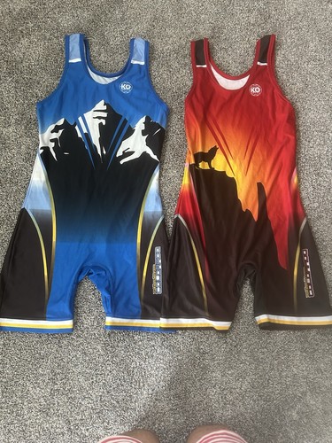 USA Wrestling Team Colorado National Freestyle Singlets XL Fargo 2006 RedBlue