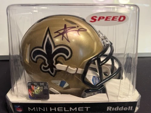 Alvin Karma Autographed New Orleans Saints Mini "Speed" Helmet, Beckett COA