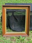 Antique Victorian Deep Well Dark Wood Gold Trim Picture Frame holds 14" x 17" #2 — photo 3
