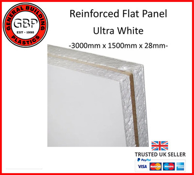 3 m x 1500 Flachbildschirm 28 mm verstärkt ultraweiß