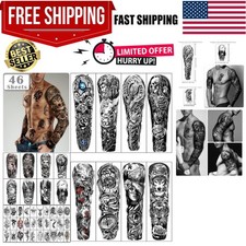 46 Quality Waterproof Temporary Tattoos - Easy Application Removal