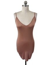 Guess Slip Dress Womens Small Brown 90s Chic Slinky Minimalist Date Night Chic