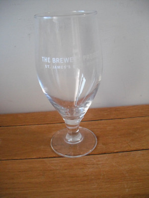 GUINNESS ''THE BREWERS PROJECT'' PINT GLASS  St. JAMES'S GATE DUBLIN