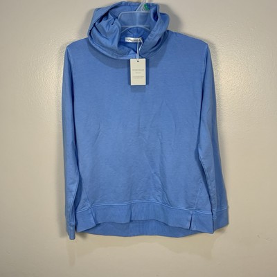 Peter Millar Soft Cotton Modal Hooded Pullover Sweatshirt Blue M NWTs