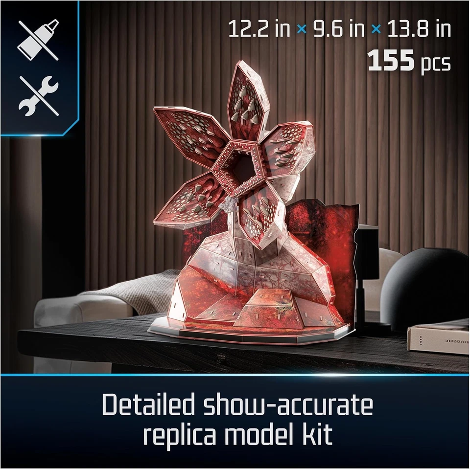 Kit Modelo 3D 4D Build, Stranger Things Demogorgon con Soporte, Stranger Things Co Foto 3 de 4