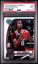 2024 BOWMAN CHROME UNIVERSITY REFRACTOR #36 JOYCE EDWARDS PSA 9