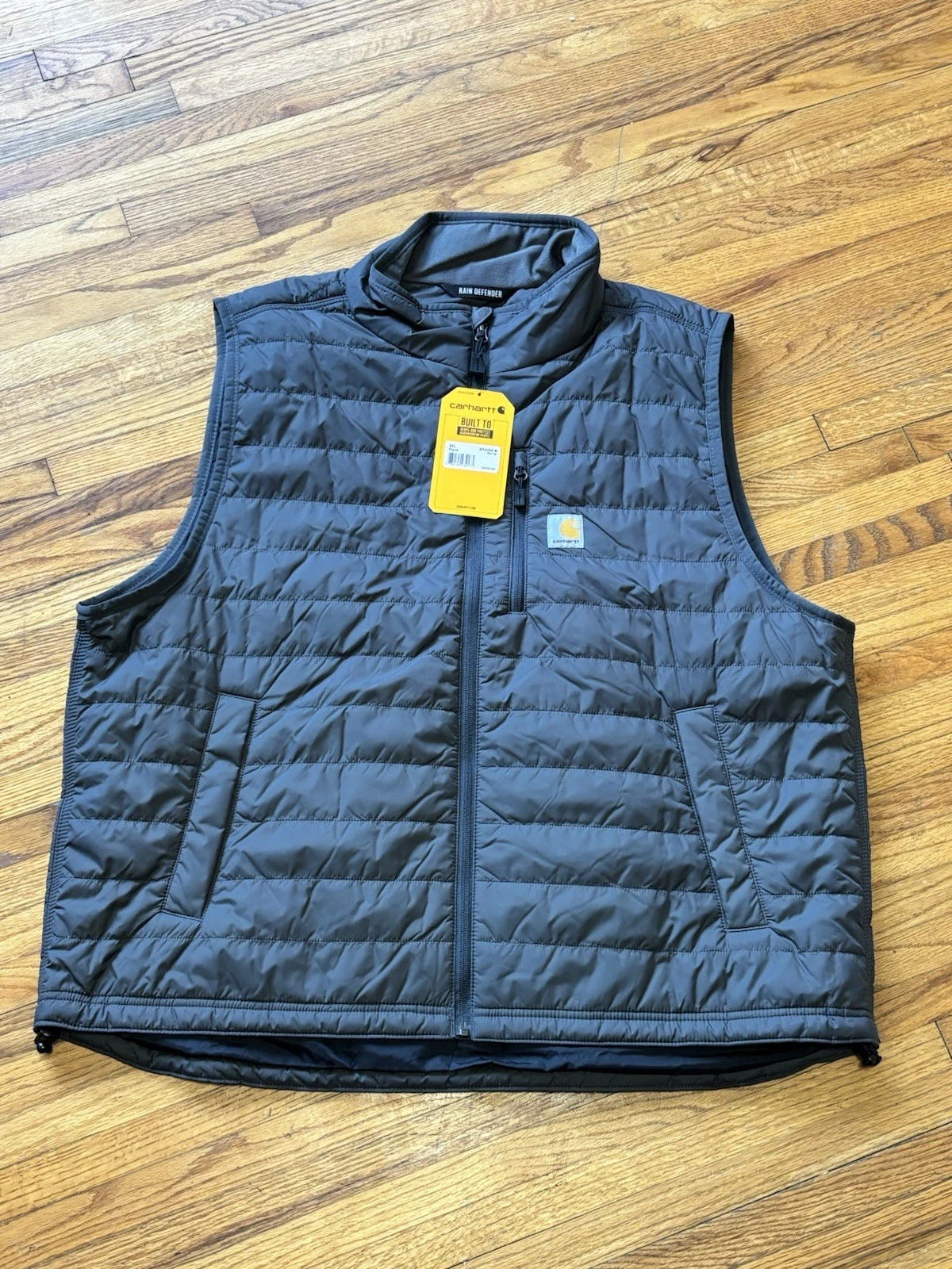 Carhartt Rain Defender Lightweight Insulated Vest Jacket Mens 2XL Logo OV2286-M