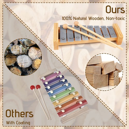 Kids Musical Instruments Toys, Percussion Instruments Set with Xylophone, Pre... - Picture 4 of 7