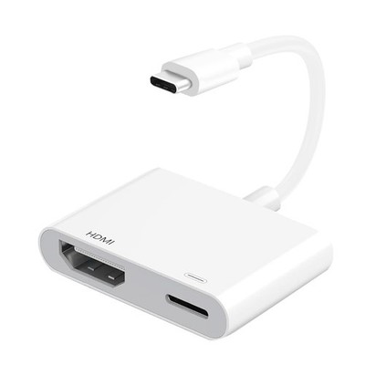 USB C to HDMI Adapter for iPhone 17/16/15 TV, Type C 4K@30Hz, White 