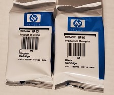 NEW unopened genuine HP 60 COMBO INK PACK Black Tri-color SEALED