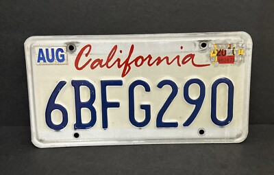 2000 California  6BFG290  License Plate  Lipstick   Style