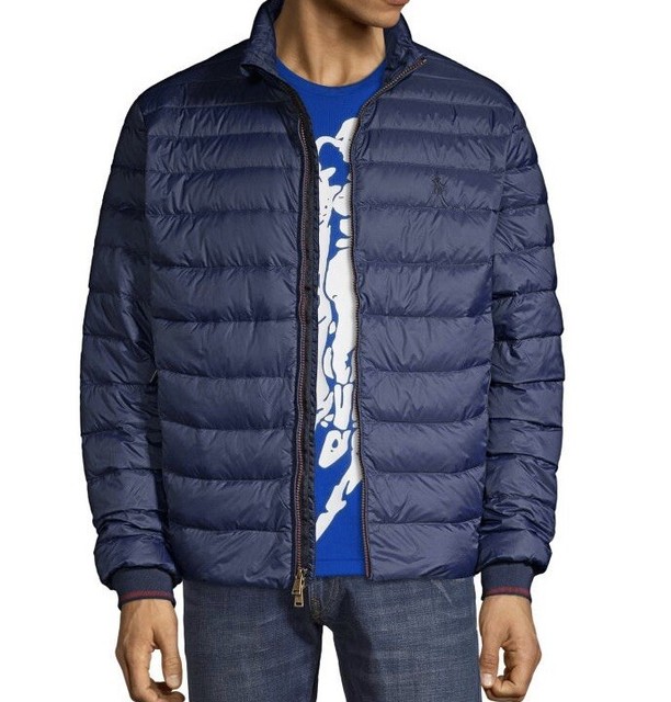 Ralph Lauren Polo Classics Mens Down Jacket Packable Quilted Puffy Navy
