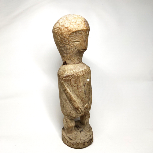 Vintage Baule Kaolin Wood Sculpture Fetish Primitive African Wooden Tribal Art - Picture 2 of 11