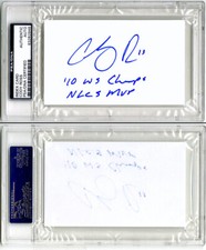 Cody Ross SIGNED 3x5 Index Card + World Champs MVP SF Giants PSA/DNA AUTOGRAPHED