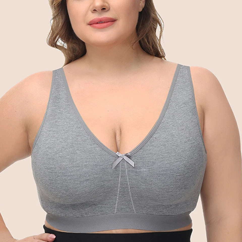 Sutiã feminino peito grande sem enchimento bronze roupa íntima sem fio aconchegante sexy lingerie - Imagem 4 de 4