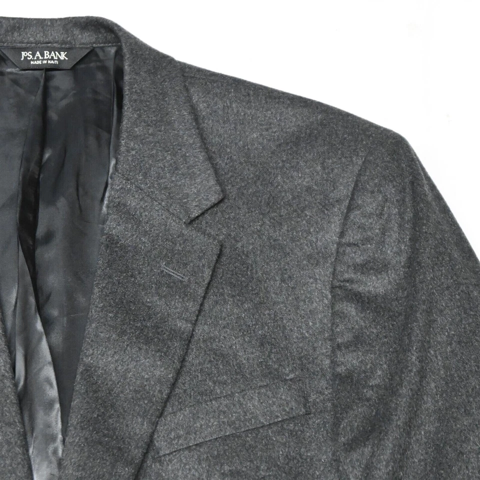 Chaqueta Blazer Abrigo Deportivo Jos A Bank 44L Gris Gordon 100% Cachemira Para Hombre Foto 2 de 4
