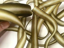 silk hand dyed 7/16" ribbon on bias 1yd made in USA old ivory