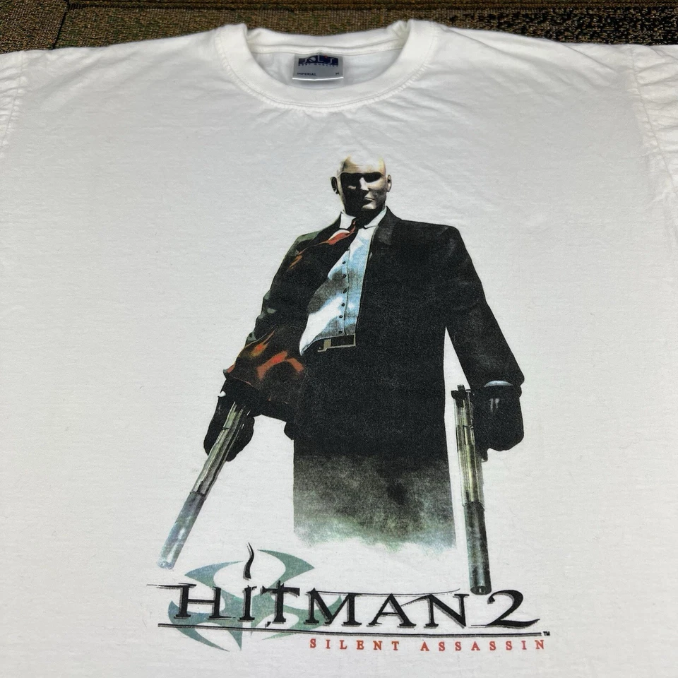 Hitman 2 Silent Assassin Promo T Shirt Men’s Medium Xbox PlayStation NVIDIA Rare - Image 2 of 4