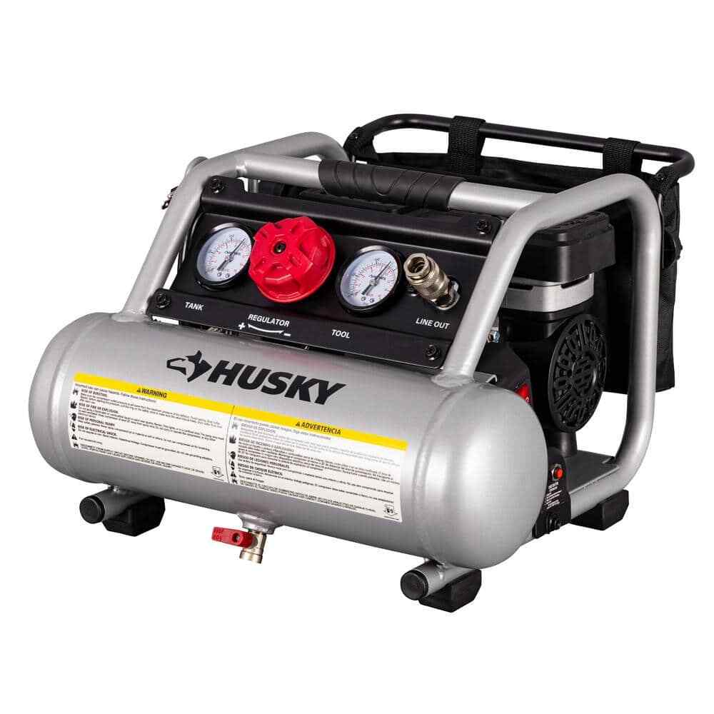 Husky 1 Gal. 135 PSI Portable Electric Quiet Air Compressor | eBay