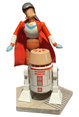 Disney Parks Star Wars Wooden R2-D2 Red Set Bendable Toy