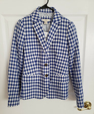 J Crew factory schoolboy gingham blazer 00 NWT