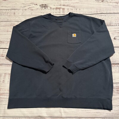 Carhartt Loose Fit Crewneck Sweatshirt Pullover Navy Blue Men's