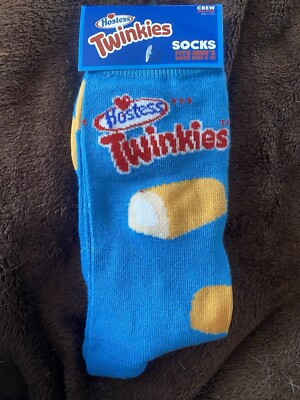 MENS NOVELTY SOCKS HOSTESS CREW TWINKIES BLUE SIZE 6-12 NWT GREAT GIFT