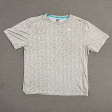 Reebok T-Shirt Mens 2XL Gray Camouflage Abstract Gym Workout Activewear Dad