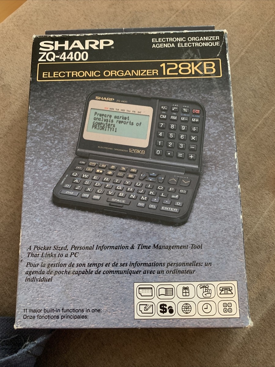 VINTAGE SHARP ZQ-4400 ELECTRONIC PLANNER ORGANIZER CALCULATOR