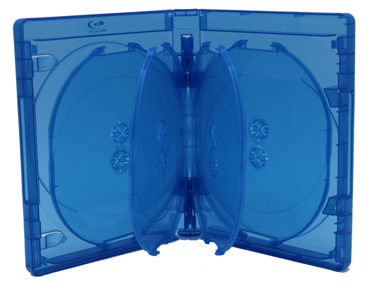 Nierle Elite Boitier Blu-ray, Slim 6 mm, Machine-pack-quality, Transparent, Bleu, 60 pièces